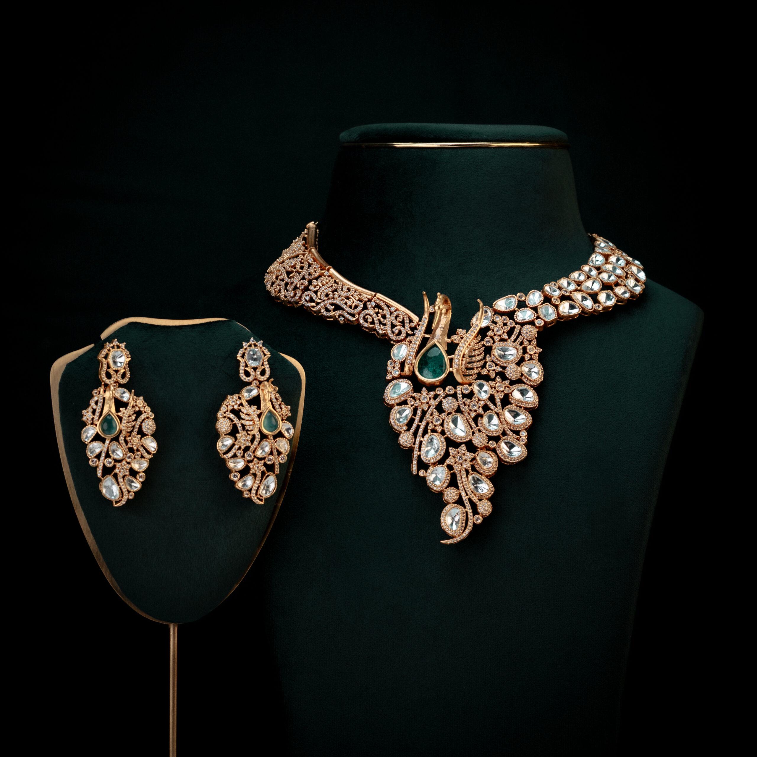 Zehra bridal kundan necklace set antique gold traditional Indian wedding jewellery